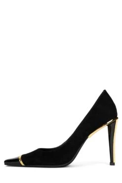 CONSPIRACY -Outlet Elevated Steps Store conspiracy st black suede gold 6 566008