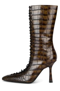 CRUCIAL -Outlet Elevated Steps Store crucial st tan black croco 6 137411