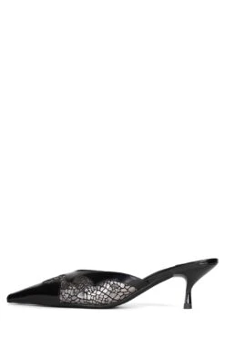DILETTANTE -Outlet Elevated Steps Store dilettante heeled mule jeffrey campbell black box pewter crackle 6 260501