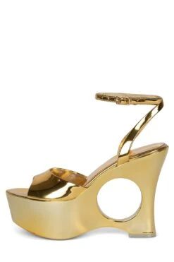 DREAM-ON -Outlet Elevated Steps Store dream on jeffrey campbell gold patent 6 901291