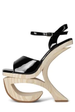 INTUITIVE -Outlet Elevated Steps Store intuitive jeffrey campbell black patent 6 126416