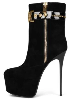 LEO-LADY -Outlet Elevated Steps Store leo lady st black suede gold 6 226256