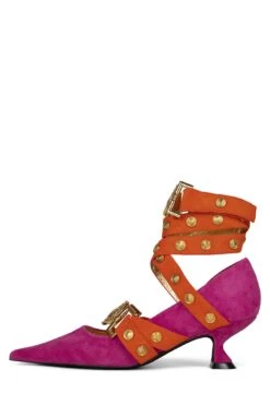 LEOS -Outlet Elevated Steps Store leos st fuchsia suede orange gold 6 747620