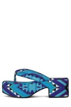 LUAU -Outlet Elevated Steps Store luau jeffrey campbell blue multi 6 403045