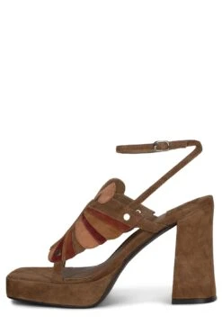 MONARCH-L -Outlet Elevated Steps Store monarch l jeffrey campbell brown tan suede combo 6 460153