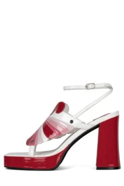 MONARCH-L -Outlet Elevated Steps Store monarch l jeffrey campbell red patent white multi 6 699389