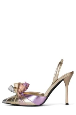 PARTYFAVOR -Outlet Elevated Steps Store partyfavor jeffrey campbell gold pink metallic multi 6 186527