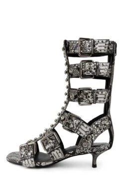 PLASMATIC -Outlet Elevated Steps Store plasmatic jeffrey campbell black grey snake 6 233926