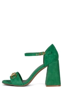 POP-STAR-B -Outlet Elevated Steps Store pop star b jeffrey campbell green suede gold 6 541518