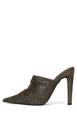 Strategy RIDE-IT -Outlet Elevated Steps Store ride it heeled mule jeffrey campbell brown distressed 6 738647