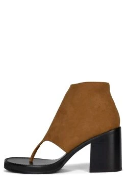 Jeffrey Campbell TRUST -Outlet Elevated Steps Store trust jeffrey campbell tan suede 6 127409